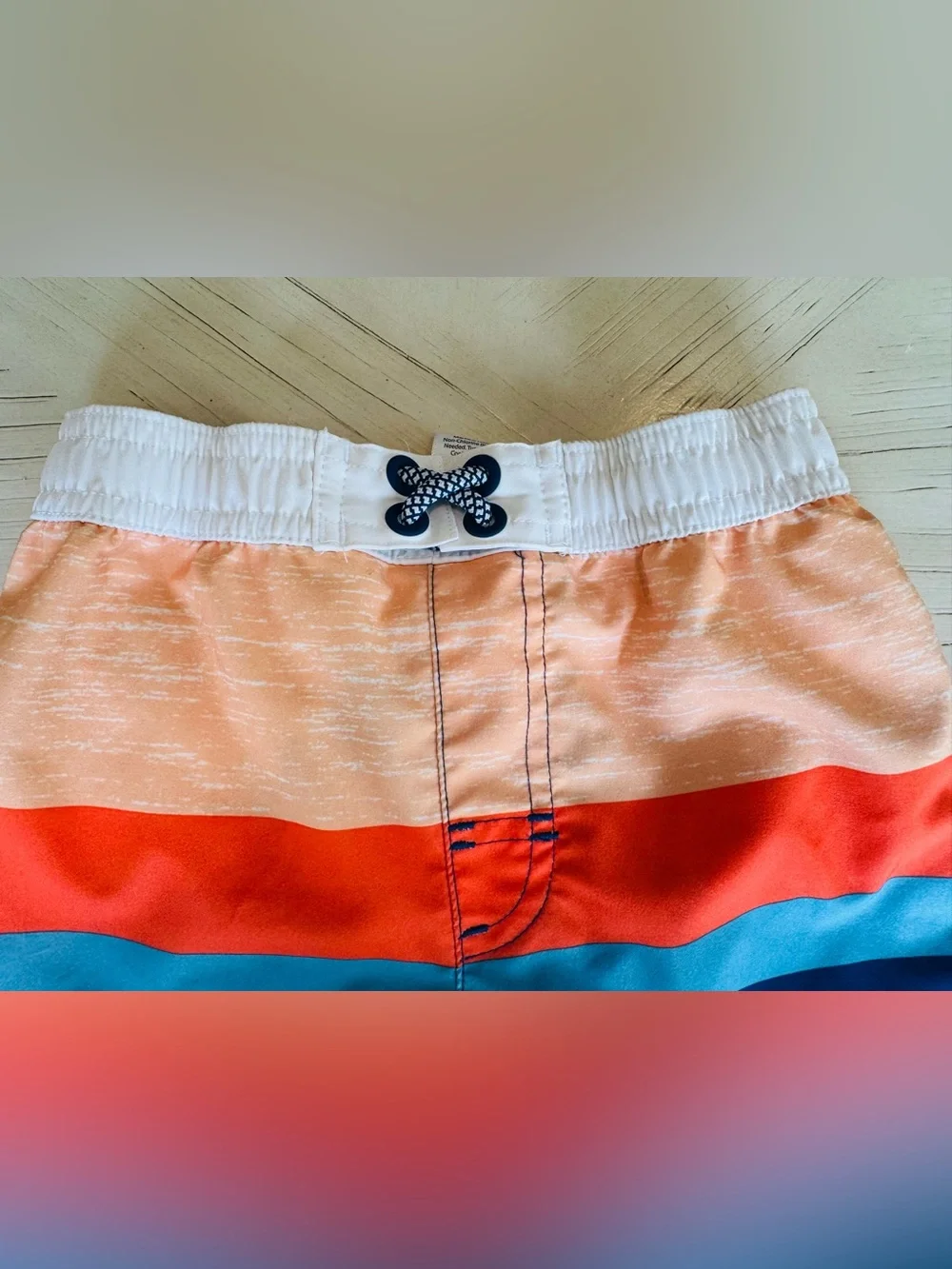 Wonder Nation Boys 4T Swim Shorts Quick Dry Color Block Board Shorts